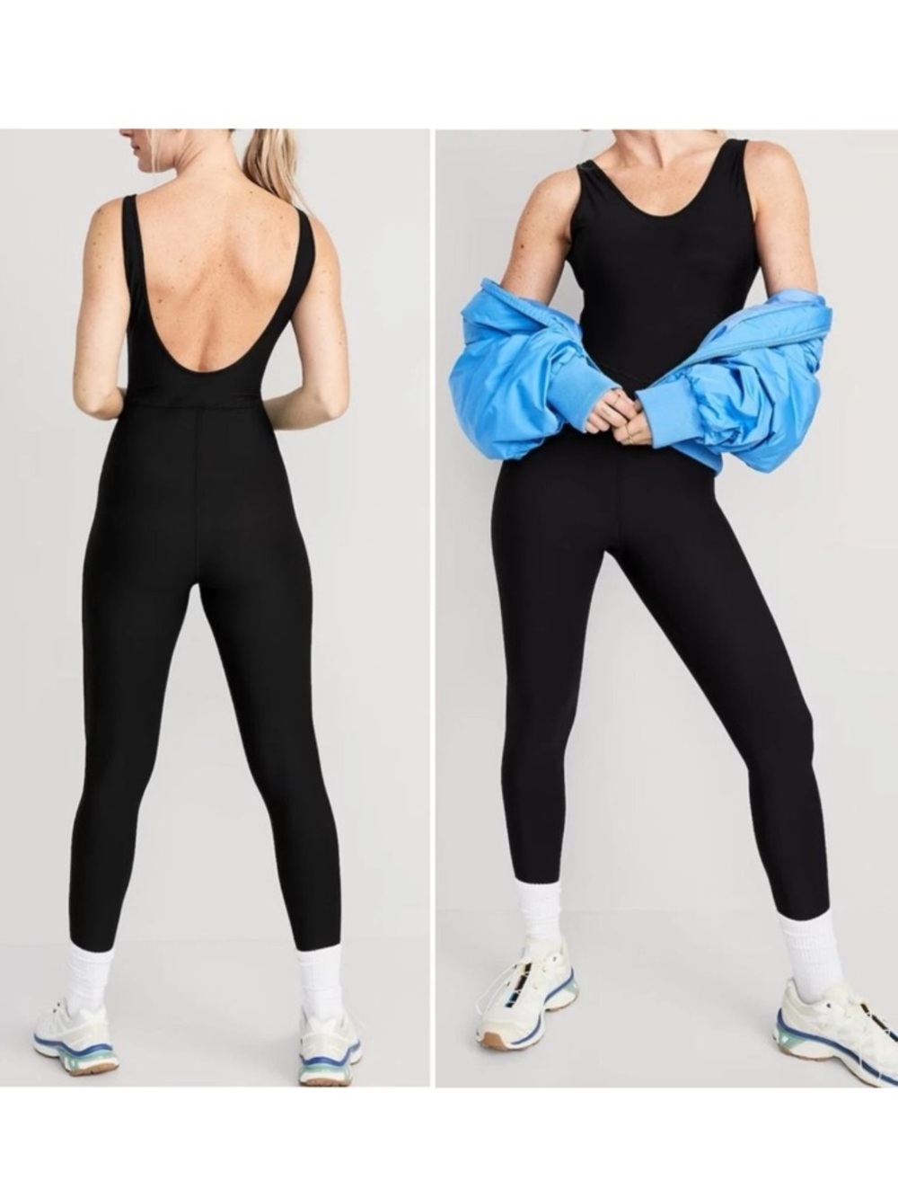 Old Navy Active PowerSoft Sleeveless 7/8 Bodysuit Unitard Blackjack Medium